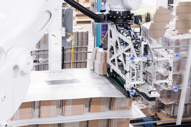 robot trieur piles carton plat