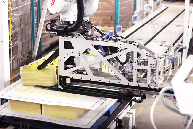 robot trieur piles carton plat