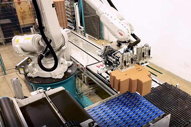 robot palettiseur carton plat