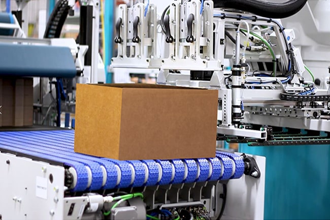 robot palettiseur - carton plat palettisation - palettiseur boites - automatisation industrielle - robotique montreal - numove