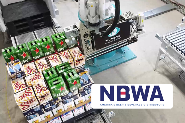 Expo NBWA : Démonstration interactive de palettisation mixte robotisée par NūMove