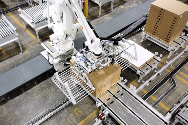 solution de palettisation robotisée