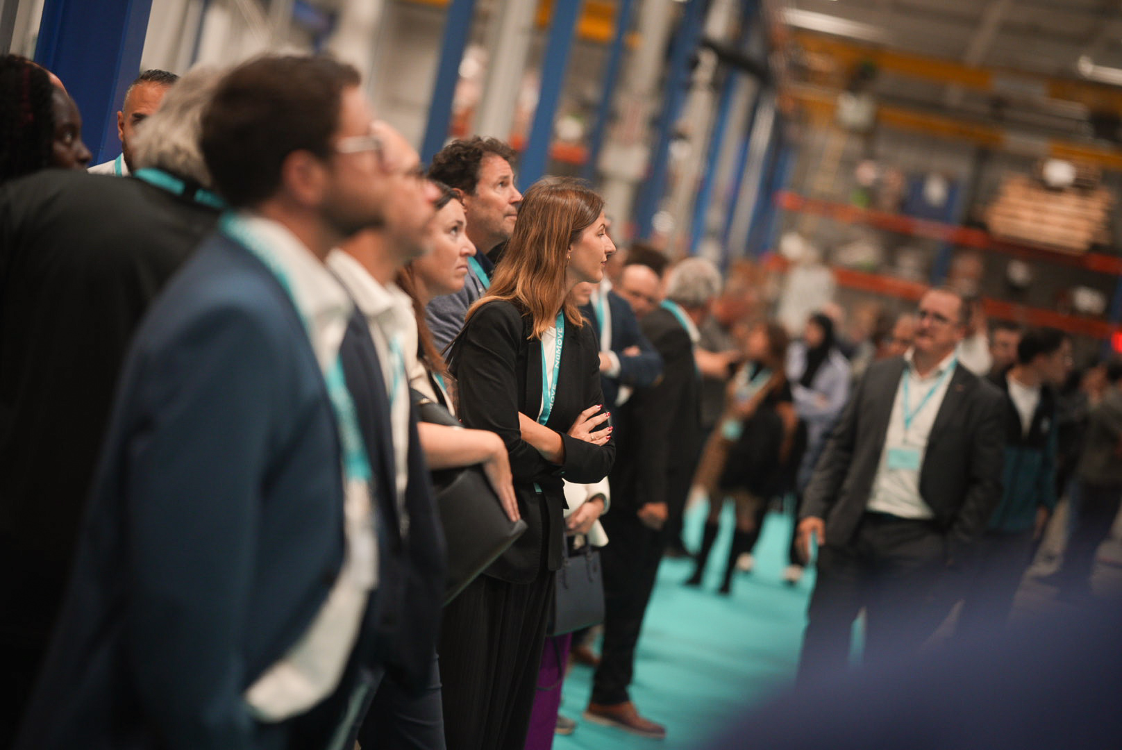 Guests discussing during the demonstration of solutions at the inauguration